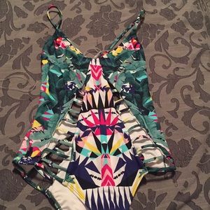 One piece bathing suit